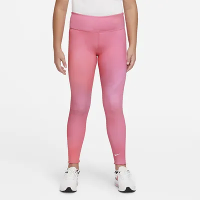 Nike Girls One Leggings - Girls' Grade School Pink/White