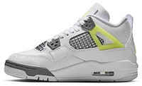 Jordan Boys Air 4 Retro - Boys' Grade School Shoes White/Yellow
