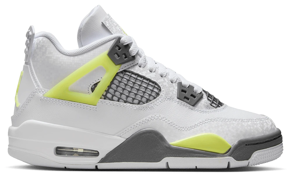 Jordan Boys Air 4 Retro - Boys' Grade School Shoes White/Yellow