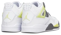 Jordan Boys Retro 4 Uni - Boys' Preschool Shoes Light Lemon Twist/White/Light Graphite