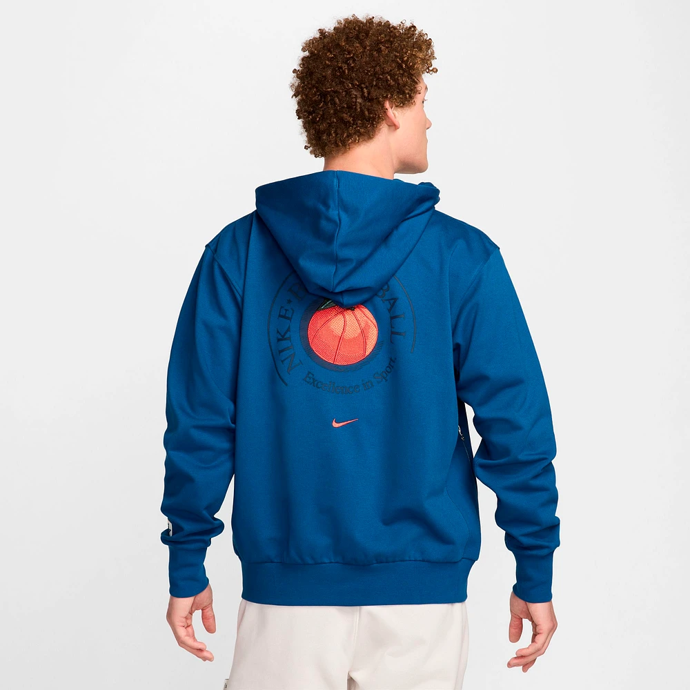 Nike Mens Dri-Fit Standard Issue NPC II Pullover Hoodie - Blue/Orange