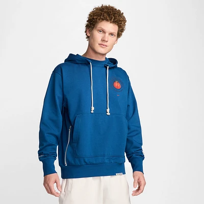 Nike Mens Dri-Fit Standard Issue NPC II Pullover Hoodie - Blue/Orange