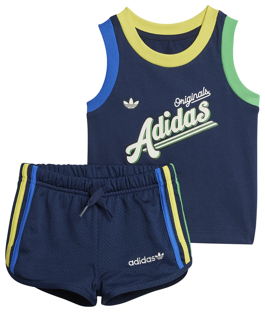 adidas Originals Boys Graphic Shorts and Tank Set - Boys' Toddler Night Indigo