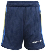 adidas Originals Boys Graphic Trefoil Lifestyle Shorts and T-Shirt Set - Boys' Preschool Cloud White/Night Indigo