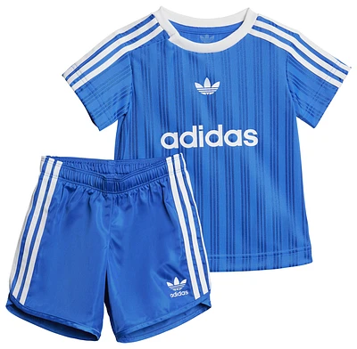 adidas Boys Football T-Shirt Set - Boys' Toddler Blue/White