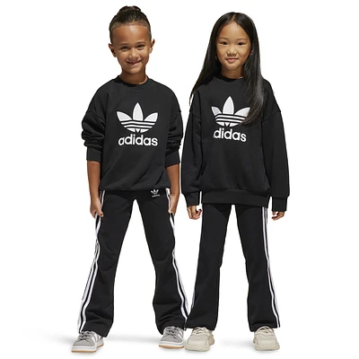 adidas Originals Girls adicolor Loose Flared Sweater and Leggings Set - Girls' Preschool Black