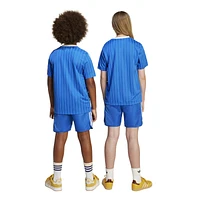 adidas Boys Athletic Shorts - Boys' Grade School Blue/White