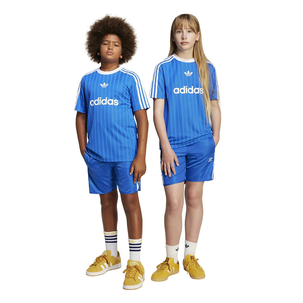 adidas Boys Athletic Shorts - Boys' Grade School Blue/White