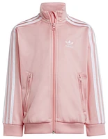 adidas Girls Firebird Track Suit - Girls' Preschool Semi Pink/White