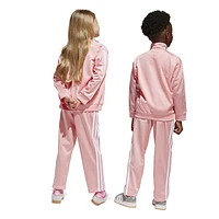 adidas Girls Firebird Track Suit - Girls' Preschool Semi Pink/White