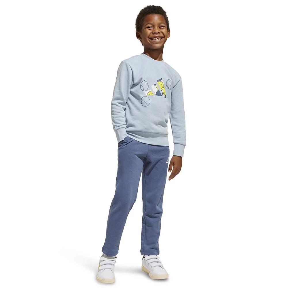 adidas Boys x Smiley World Sportswear Sweater and Jogger Set - Boys' Preschool Wonder Blue/White