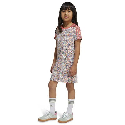 adidas Originals Girls x Liberty London T-Shirt Dress - Girls' Preschool Cloud White/Multicolor