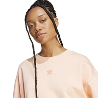 adidas Originals Womens adidas Originals Essentials Fleece Oversized Crewneck Sweater - Womens Pink Size XS