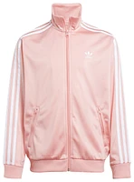 adidas Girls Firebird Track Top - Girls' Grade School Semi Pink/White