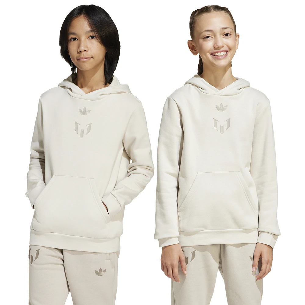 adidas Boys x Messi Hoodie - Boys' Grade School Clear Brown