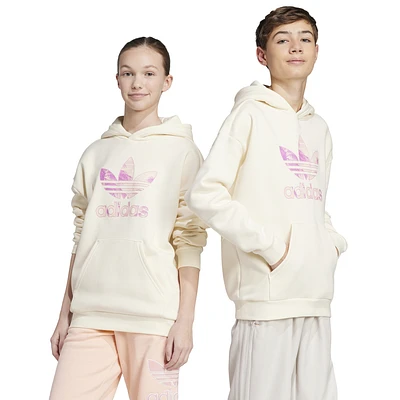 adidas Originals Boys Trefoil Graphic Hoodie - Boys' Grade School Cream White