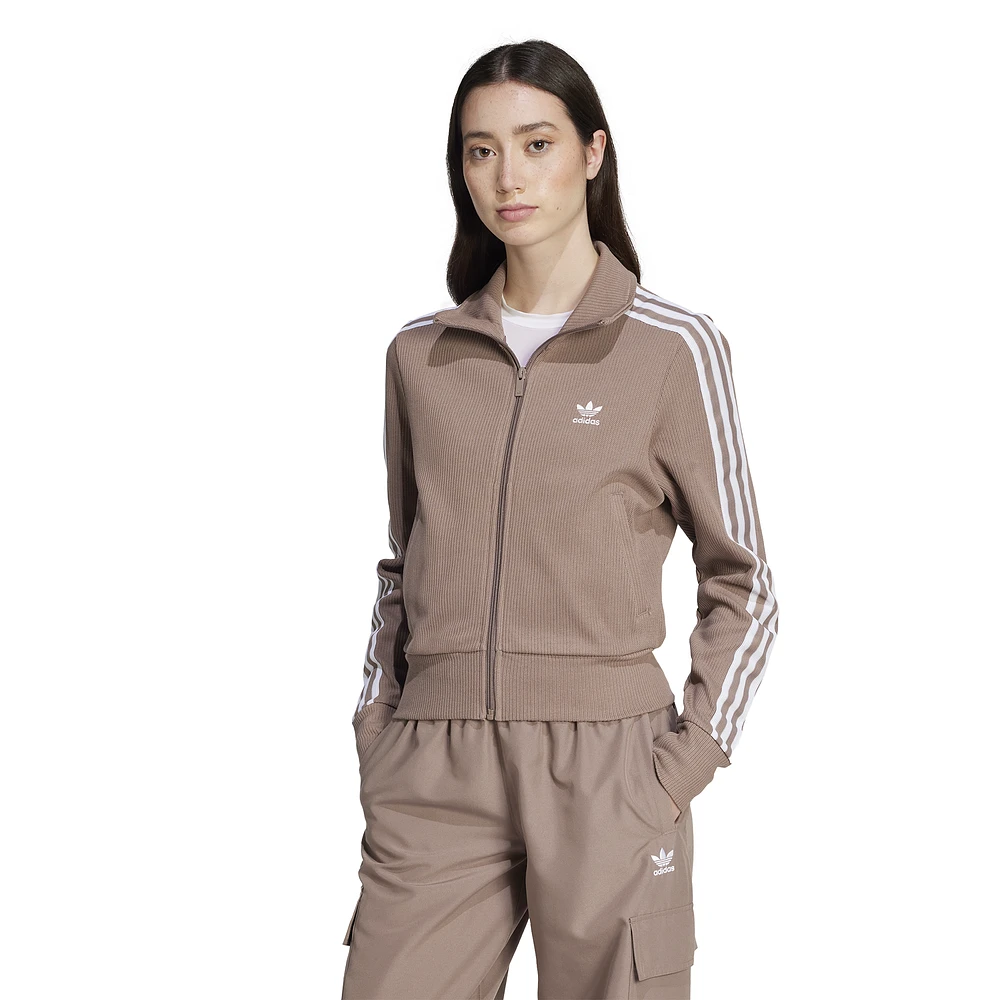 adidas Originals Womens Trefoil Knitted Jacket - Trace Brown