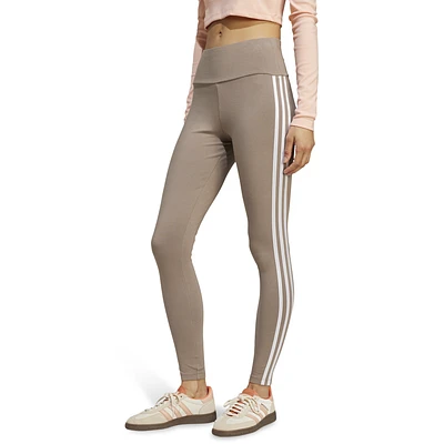 adidas Originals Womens 3 Stripe Leggings - Trace Brown