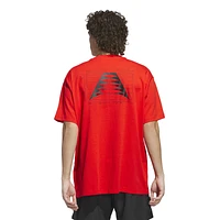 adidas Mens Anthony Edwards Graphic T-Shirt - Red