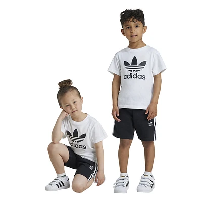 adidas Originals Boys adidas Originals adicolor Trefoil Shorts and T-Shirt Set - Boys' Preschool Black/White Size 4T