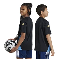 adidas Boys Argentina Pre-Match SS Jersey - Boys' Grade School Black/Blue Burst