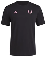 adidas Mens Messi Generic N&N T-Shirt - Black/Blue/Pink