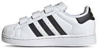 adidas Originals Boys Superstar - Boys' Preschool Shoes White/Black/Semi Solar Green