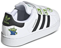 adidas Originals Boys Superstar - Boys' Preschool Shoes White/Black/Semi Solar Green