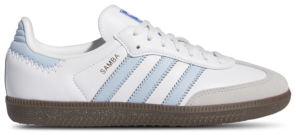 adidas Originals Boys Samba Original - Boys' Grade School Tennis Shoes White/Clear Sky Blue/Gum