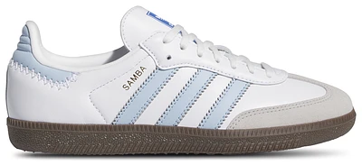 adidas Originals Boys adidas Originals Samba Original - Boys' Grade School Tennis Shoes White/Clear Sky Blue/Gum Size 07.0