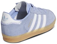 adidas Originals Boys Gazelle - Boys' Toddler Tennis Shoes White/Blue/Tan