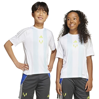 adidas Boys x Messi Training Jersey - Boys' Grade School White/Almost Blue