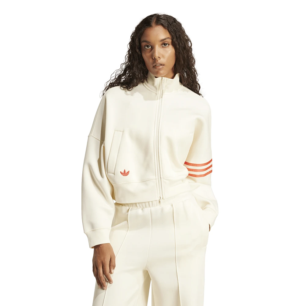 adidas Originals Womens Neuclassic Track Top - Cream White/Real Coral