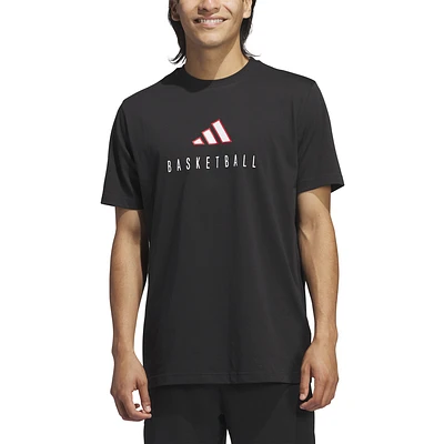 adidas Mens Worldwide Hoops Logo Graphic Basketball Tee