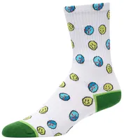 JJGRANT Mens JJGRANT Faces Socks - Mens Green/White Size L