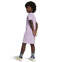 adidas Girls x Smiley World Sportswear Dress - Girls' Preschool Bliss Lilac/Preloved Ink