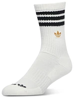 adidas Originals 3 Stripe Crew Socks - Adult Black/Off White/Gold Metallic