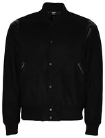 LCKR Mens LCKR Varsity Jacket - Mens Black/Black Size M