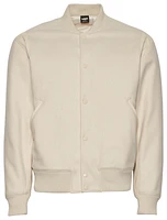LCKR Mens Varsity Jacket - White/White
