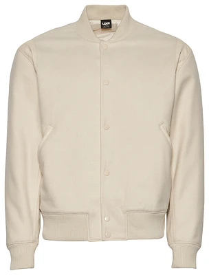 LCKR Mens Varsity Jacket - White/White