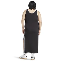 adidas Originals Womens 3-Stripes Tank Dress Maxi  - Black