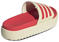 adidas Womens Adilette Platform Swimming Slides - Shoes Warm Vanilla/Semi Lucid Red/Semi Red