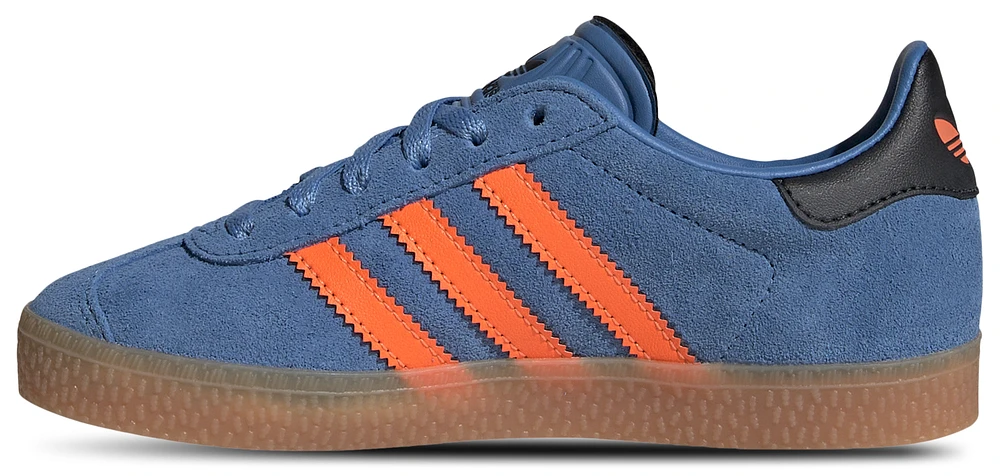 adidas Originals Boys adidas Originals Gazelle - Boys' Preschool Shoes Focus Blue/Solar Orange/Black Size 03.0