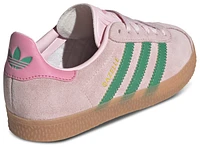 adidas Originals Girls Gazelle - Girls' Preschool Shoes Clear Pink/Bliss Pink/Court Green