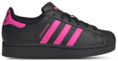 adidas Originals Girls Superstar II - Girls' Grade School Basketball Shoes Black/Pink