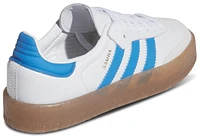 adidas Originals Girls Sambae - Girls' Grade School Shoes White/Bright Blue/Metallic Gold
