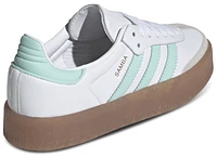 adidas Originals Girls Sambae - Girls' Grade School Shoes White/Clear Mint/Metallic Gold
