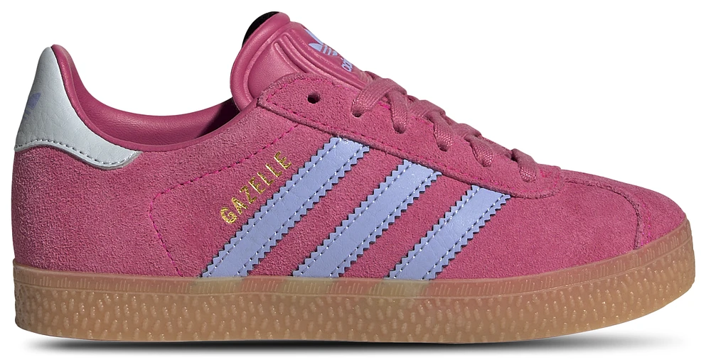 adidas Originals Girls Gazelle - Girls' Preschool Shoes Shock Pink/Blue Spark/Halo Blue