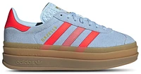 adidas Originals Girls Gazelle Bold - Girls' Grade School Running Shoes Clear Sky/Solar/Metallic Gold