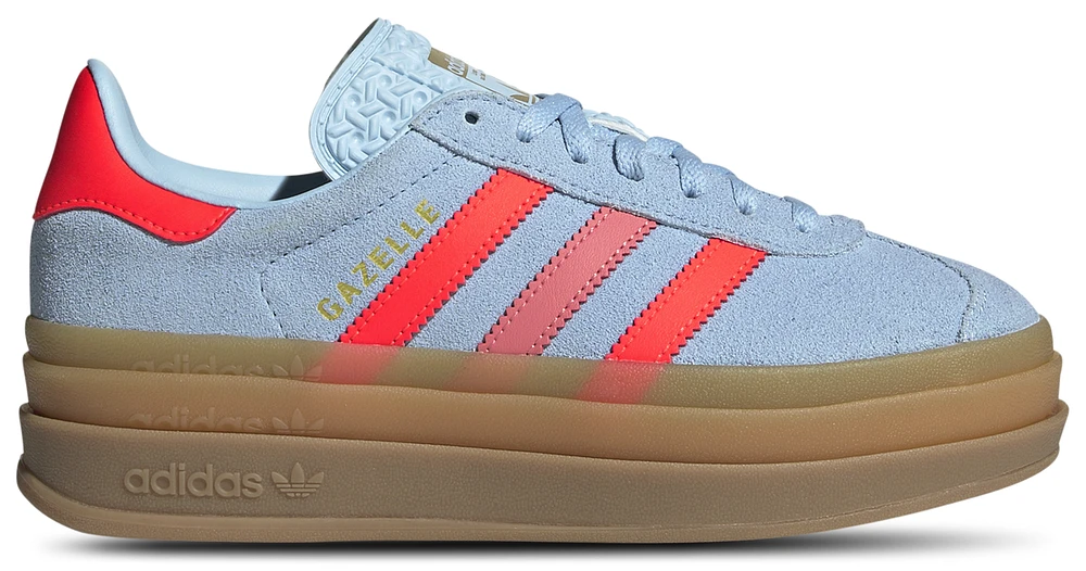 adidas Originals Girls Gazelle Bold - Girls' Grade School Running Shoes Clear Sky/Solar/Metallic Gold